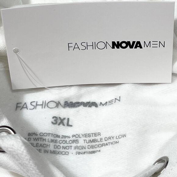 Fashion Nova Sweater Love Is Blind Men Size 3XL Drawstring Hoodie Masked Angel - Picture 5 of 5